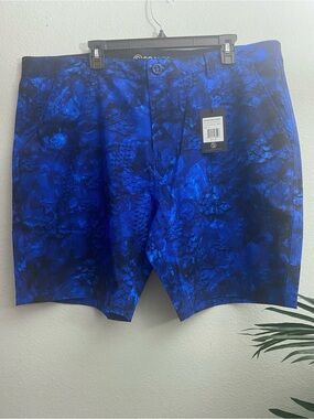 SCALES Vibrant Blue & Black Patterned Outdoor Shorts